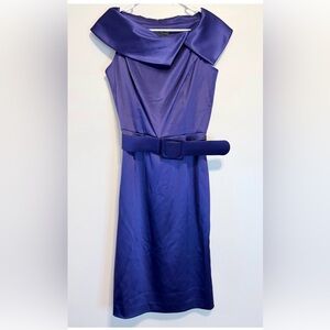 Jessica Howard Purple Belted Midi Dress